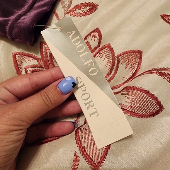 Adolfo Sport size Medium Velvet top. NWT - Picture 2 of 2